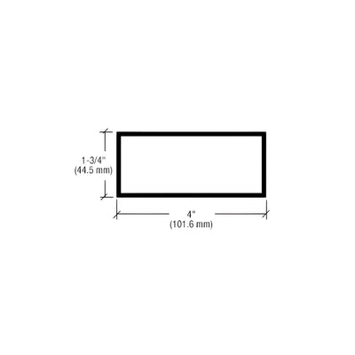 CRL-U.S. Aluminum 4" x 1-3/4" Hollow Tube Extrusion, Custom Paint - 24'-2"