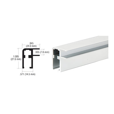 CRL Satin Anodized Aluminum Showcase Top Rail Extrusion