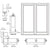 CRL-U.S. Aluminum White KYNAR® Paint Blank Pair Series 800 Durafront Medium Stile Offset Hung Entrance Doors- No Prep