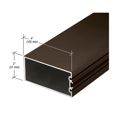 CRL-U.S. Aluminum Bronze Black Anodized 4" Structural Silicone Glazed Vertical Mullion - 24'-2"