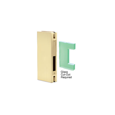 CRL Polished Brass 4" x 10" Custom Keeper for Center Locks with Deadlocks