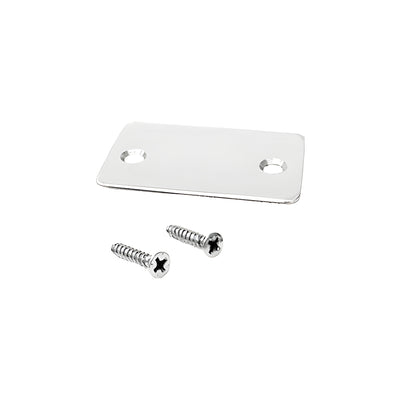 CRL Satin Anodized End Cap with Screws for Shallow U-Channel