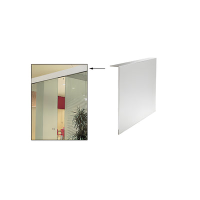 CRL Satin Anodized Clad 1" x 7-1/4" Custom 'L' Cover for Top Hung Track