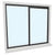 CRL Florence Duranodic Bronze Factory Glazed "OX" Model with 1/4" Tempered Glass Pass-Thru Assembly 48" Width 48" Height