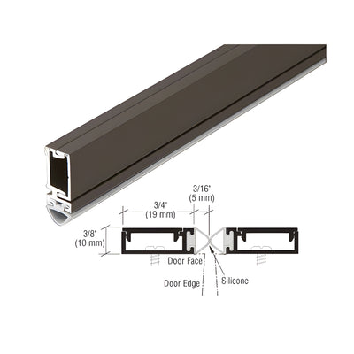 CRL-U.S. Aluminum 84" Split Astragal with Silicone Bulb Seal Bronze Anodized