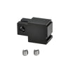 A matte black Fallbrook XL filler block is shown with two small metal set screws positioned below it.
