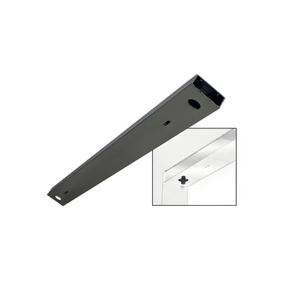 CRL Black Powder Coated Custom Length 4-1/2" No Pocket Double Sided Door Header