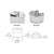 CRL Chrome Showcase Pivot Hinges for 1/4" Glass