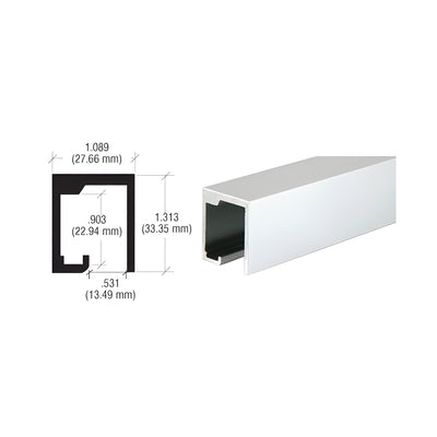 CRL Satin Anodized Single Overhead Track Extrusion