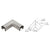 CRL 316 Brushed Stainless Steel 90 Degree Horizontal Roll Formed Cap Rails Corners