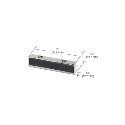 CRL Brushed Stainless Header Mounted Single Door Stop