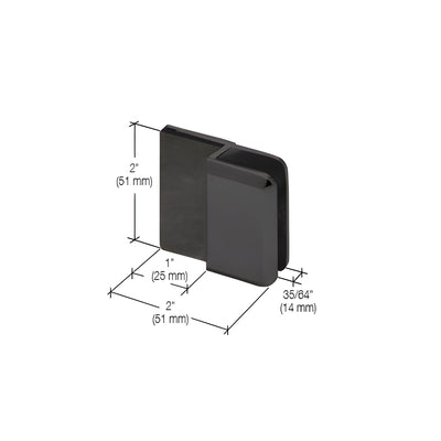 CRL Matte Black Beveled Door Stop for 1/2" Glass