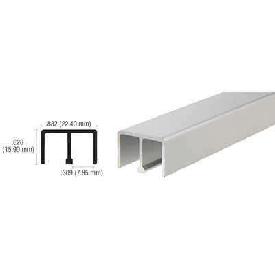 CRL Satin Anodized Aluminum Upper Track for 1/4" Sliding Panels