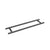 CRL Matte Black 18" Back-to-Back Ladder Style Towel Bar