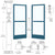 CRL-U.S. Aluminum Custom KYNAR® Paint Custom Pair 72" x 84" Series 250 Narrow Stile Gear Hinge Entrance Door for OHCC