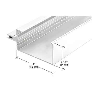 CRL-U.S. Aluminum White KYNAR® Paint Open Back Horizontal Mullion, 24'-2"