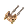 A brass CRL LLPA Series cylinder adaptor shown with two long threaded mounting bolts attached.