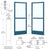 CRL-U.S. Aluminum Custom KYNAR® Paint Custom Pair 72" x 84" Series 250 Narrow Stile Gear Hinge Entrance Door