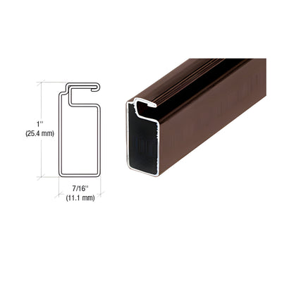 CRL Bronze 1" x 7/16" Roll Formed Aluminum Screen Frame - 144"