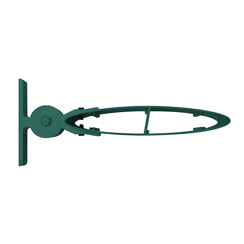 A green-finished 12-inch airfoil single operable mounting bracket shown from a side profile view.