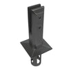 A matte black square core mount friction fit spigot made of 2205 stainless steel.