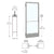 CRL-U.S. Aluminum Clear Anodized 250 Series Narrow Stile Inactive Leaf of Pair 3'0 x 7'0 Offset Hung with Butt Hinges for Surf Mount Closer Complete Door/Std. MS Lock, 7-1/2" Std. Bottom Rail