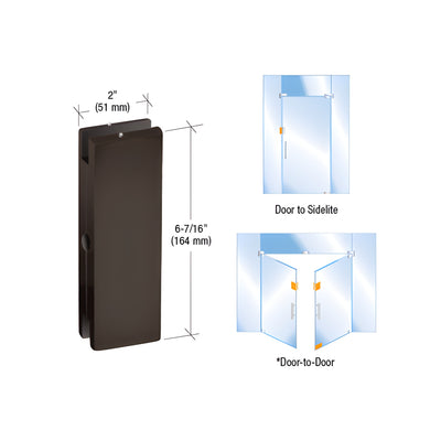 CRL Dark Bronze AMR Series Sidelite or Glass Door Mounted Keeper