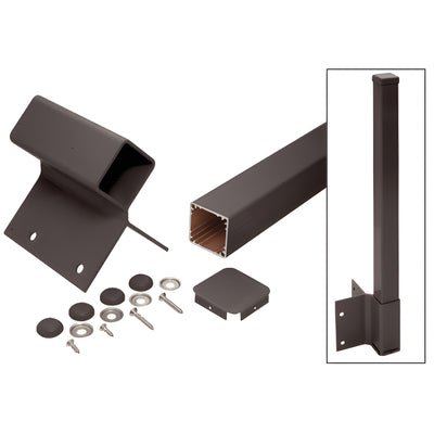 CRL Matte Bronze 42" 200, 300, 350, and 400 Series 90 Degree Fascia Mounted Post Kit