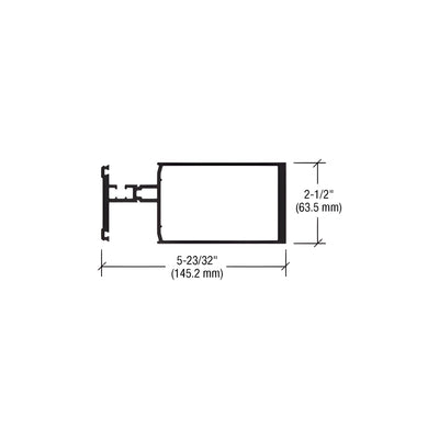 CRL-U.S. Aluminum Heavy Wall (Non-Thermal) Vertical Mullion for 1" Glazing, Clear Anodized Class 1