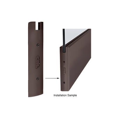 CRL Oil Rubbed Bronze 10" Square End Cap for Sidelite Rail
