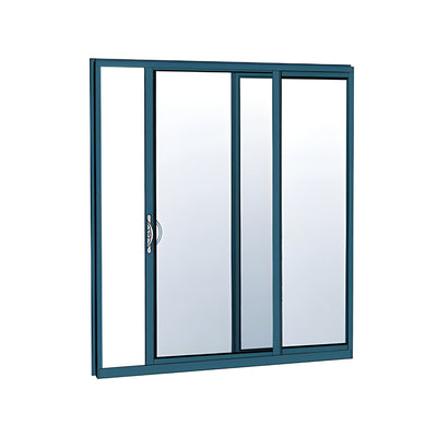 CRL-U.S. Aluminum XO Sliding Door Thermally Broken Fin Frame Unglazed With Screen Custom Painted