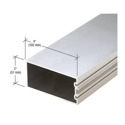 CRL-U.S. Aluminum Clear Anodized 4" Structural Silicone Glazed Vertical Mullion - 24'-2"