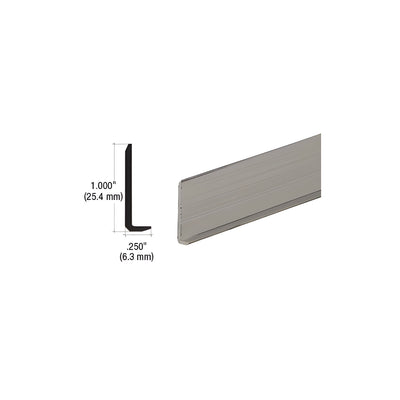 CRL Brushed Nickel Aluminum 1/4" L-Bar Extrusion