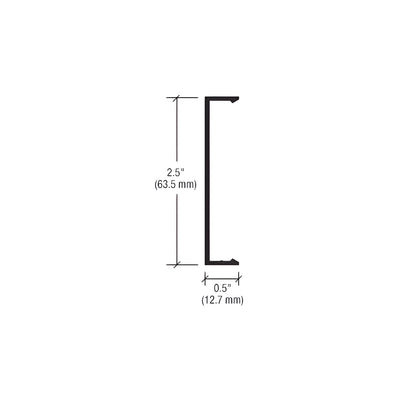 CRL-U.S. Aluminum Vertical 2-1/2" Face Cap, White KYNAR® Paint - 24'-2"
