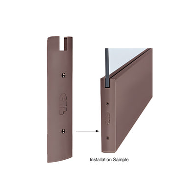 CRL Black Bronze Anodized 10" Square End Cap for Sidelite Rail