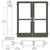 CRL-U.S. Aluminum Bronze Black Anodized Custom Pair Series 400 Medium Stile Butt Hinged Entrance Doors With Panics for Surface Mount Door Closers