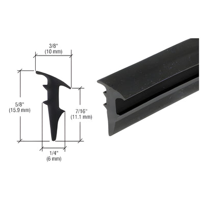 CRL Black 1/2" Roll-In Glazing Gasket - 500' Roll