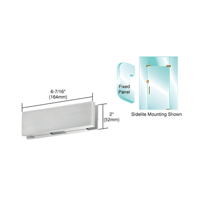 CRL Brushed Stainless EUR Series Sidelite or Glass Door Mounted Keeper