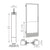 CRL-U.S. Aluminum Clear Anodized 250 Series Narrow Stile Inactive Leaf of Pair 3'0 x 7'0 Offset Hung with Butt Hinges for Surf Mount Closer Complete Door Std. Lock and 9-1/2" Bottom Rail for 1/4" Glass with Standard MS Lock and Bottom Rail