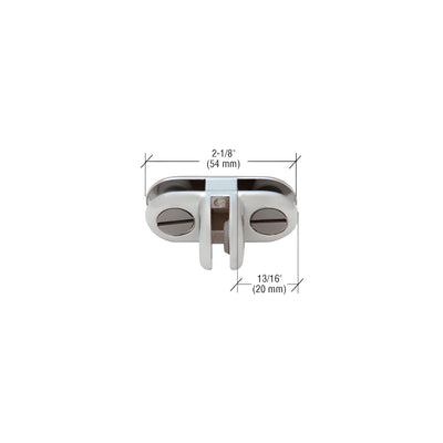CRL Chrome T-Style Three-Way 90 Degree Display Connector