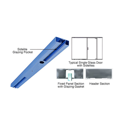 CRL Custom Color and Custom Length 4-1/2" Two Pocket Single Sided Door Header