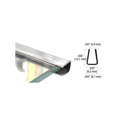 CRL Chrome 1/4" Plastic Reflective Edge Molding