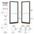 CRL-U.S. Aluminum Bronze Black Anodized Custom Pair Series 250 Narrow Stile Offset Pivot Entrance Doors for Overhead Concealed Door Closers
