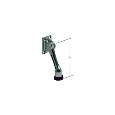 CRL Chrome Plated Door Mounted 4" Kick-Down Door Holder