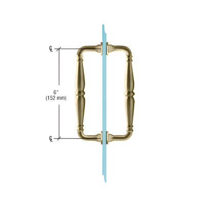 CRL Brushed Bronze 6" Victorian Style Back-to-Back Pull Handle