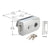CRL Clear Anodized Glass Mount Lever Lock for Metal Frame Doors