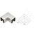 CRL Polished Stainless 90 Degree Horizontal Corner for 1-1/2" Square Glass Cap Railing