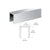 CRL Polished Stainless Crisp Corner 11 Gauge Cap Railing for 3/4" Glass - 144"