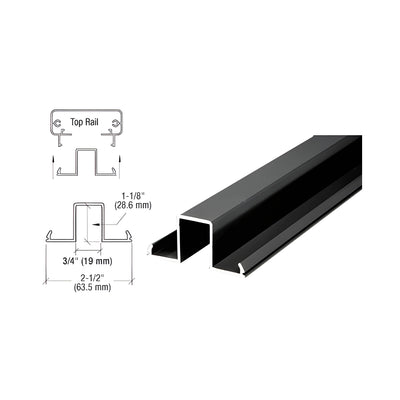 CRL Matte Black 200, 300, 350, and 400 Series 241" Glass Rail Infill