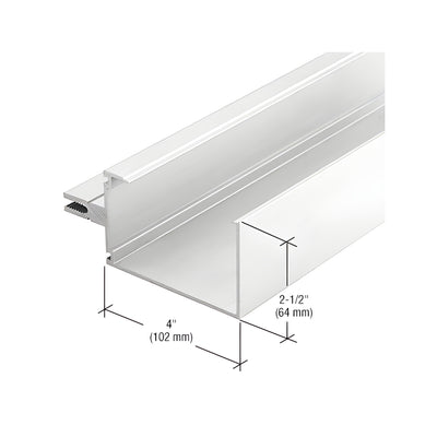 CRL-U.S. Aluminum 4" Open Back Horizontal Mullion, White KYNAR® Paint - 24'-2"